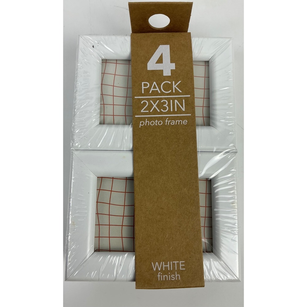 4 Pack Mini Photo Frames 2x3 White Picture Frames‎ NEW